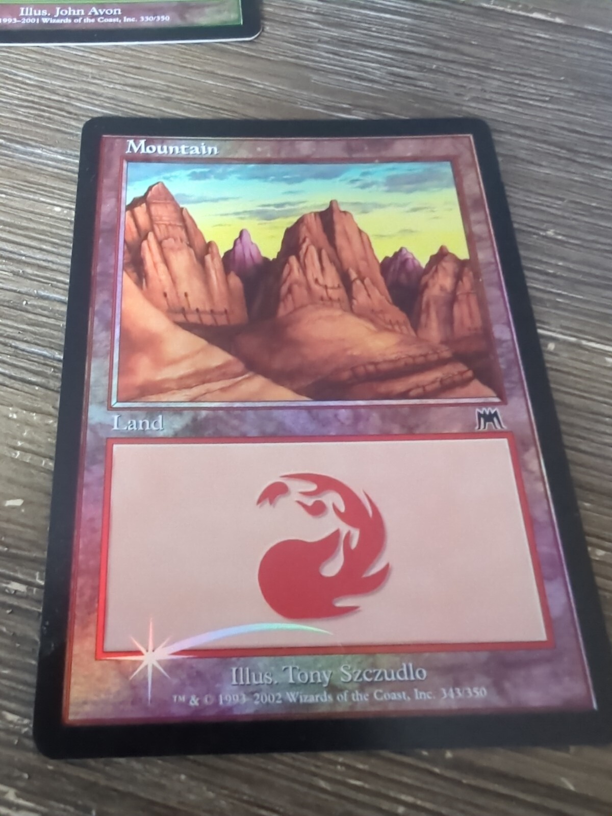 MTG 1x FOIL Mountain #343 Onslaught Pauper Magic the Gathering Card x1 LP