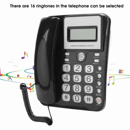 Hot Wall Mount LCD Telephone Corded Office Landline Caller Phone Home Display - Zdjęcie 4 z 132