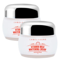 Label Young Vitamin Milk Whitening Cream 55g x 2EA Brightening Tone up K-Beauty