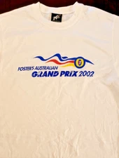 FOSTER'S AUSTRALIAN GRAND PRIX Vintage 2002 Formula One F1 T-Shirt White Size S.