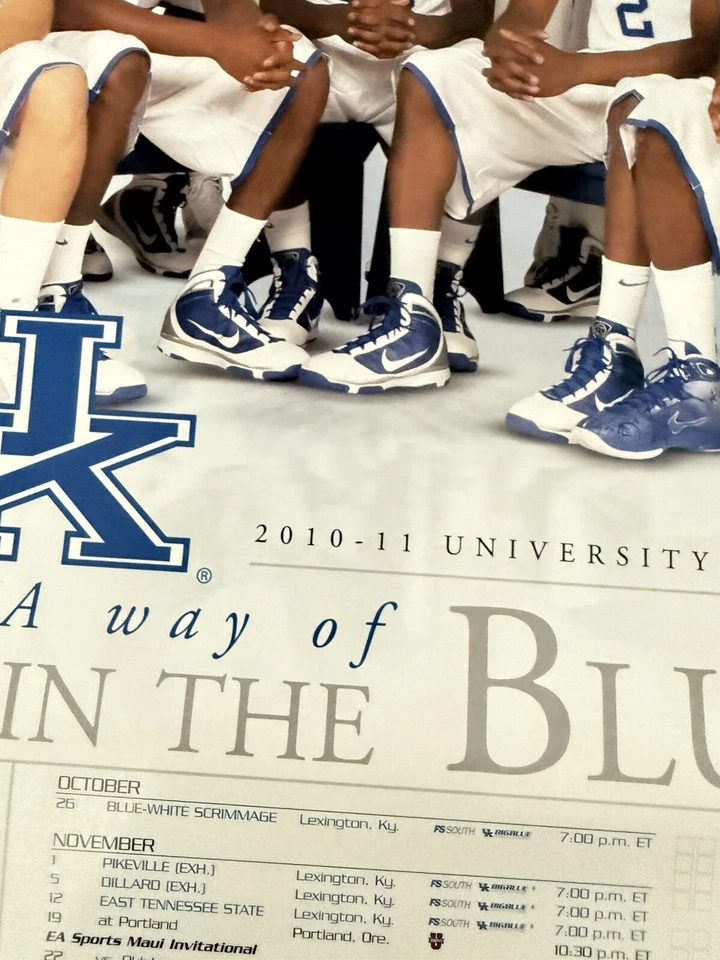 University Of Kentucky Men's Basketball Poster Schedule 2010-2011 Calipari - Image 3 of 4