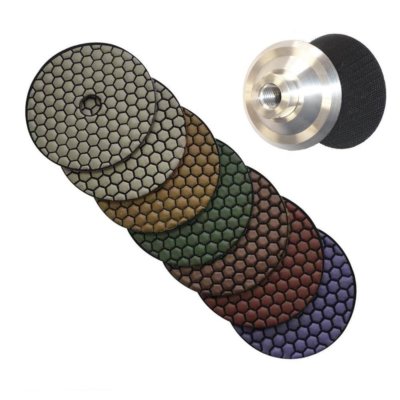 5'' Dry Diamond Ceramic Bond Polishing 21 Pad Marble Granite Concrete Terrazzo 