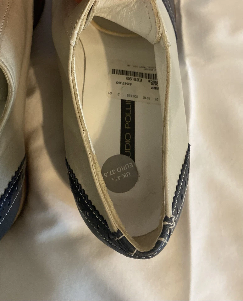 Zapatos de vestir Studio Pollini elegantes para mujer azules y blancos Foto 3 de 4