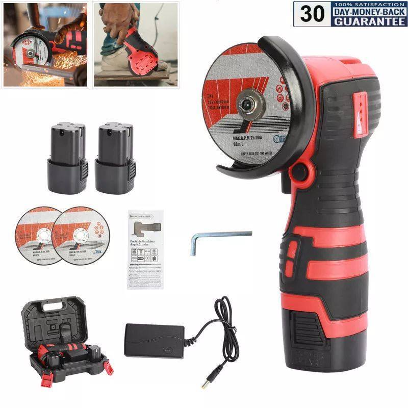 18V Brushless Cordless Mini Angle Grinder for Cutting Polishing Grinding