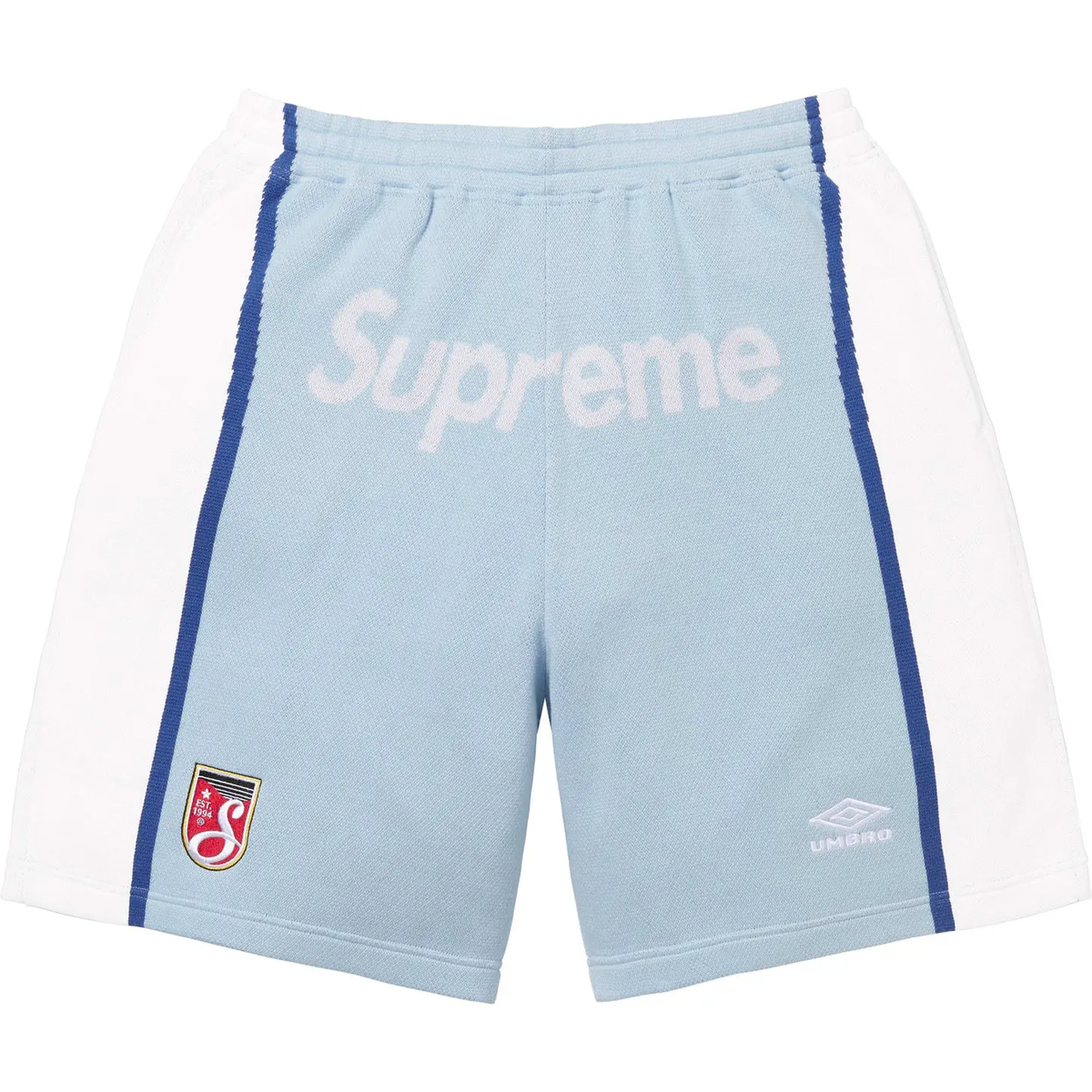 Supreme x Umbro Knit Soccer Short Black Blue Red Purple