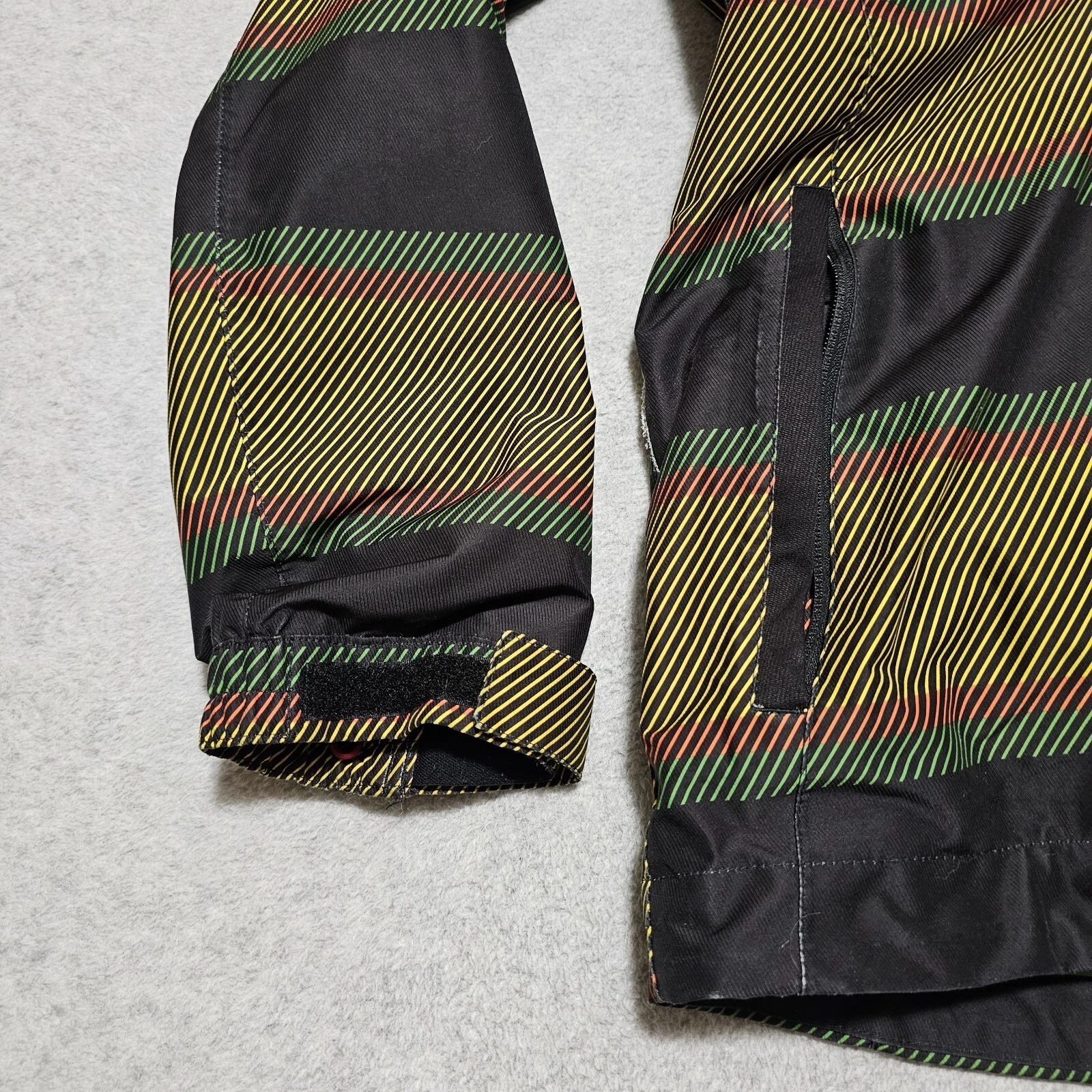 burton dryride striped hooded jacket