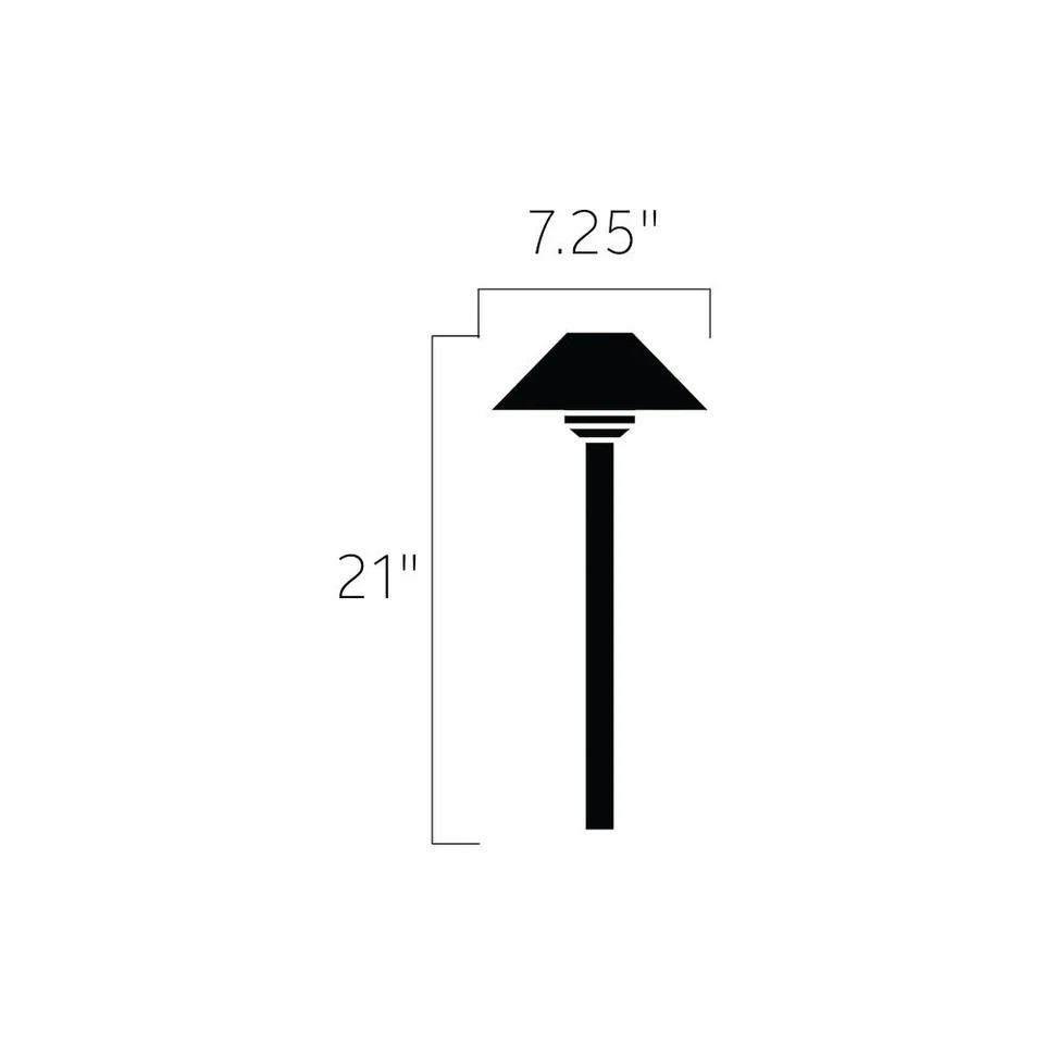 Kichler 16122AZT27 - Overlay 21" LED Path Light - 2700K - Architectural Bronze - Image 3 of 3