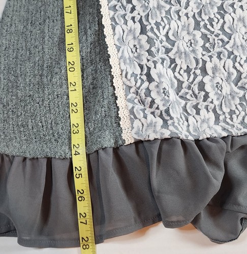 Anthropologie A' Reve Bluse Spitze vorne Akzente Rückenkrawatte Damen Größe Medium - Bild 11 von 11