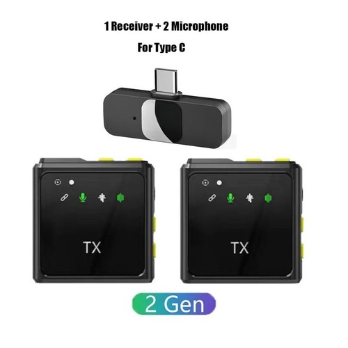 Microfono Wireless Lavalier Registrazione Audio Video Telefono Microfono per iPhone Android - Foto 4 di 5