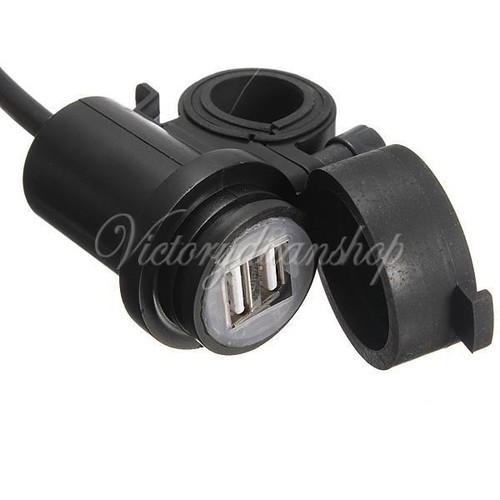 Waterproof Car Motorcycle Dual USB Power Socket Charger Adapter Lighter Fuse - Picture 3 of 5