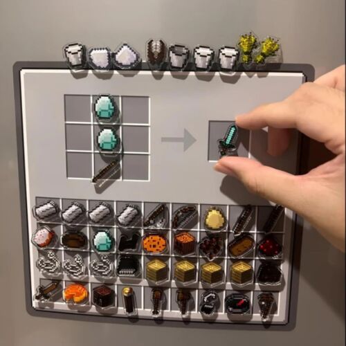 50pcs Minecraft Magnet for Refrigerator Safe Fridge Elemental Funny Minecraft