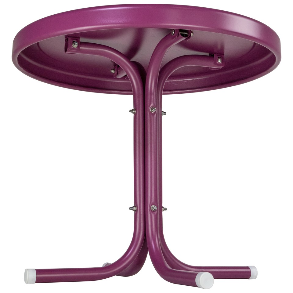 Northlight 22" Outdoor Retro Tulip Side Table, Purple eBay