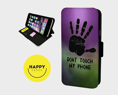 DONT TOUCH MY PHONE HAND - Kunstleder Flip Handyhülle - iPhone/Samsung