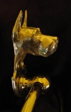 GREAT DANE, cropped ears, Bronze Towel Ring!