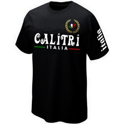T-shirt Marigliano Campania Italie – Noir, 100% Coton – Homme, Manches Courtes – Neuf Avec étiquettes
