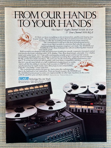 Otari Tape Recorder Mark III 8 5050 BQ-II 4 Channel 1982 Vintage Print Ad
