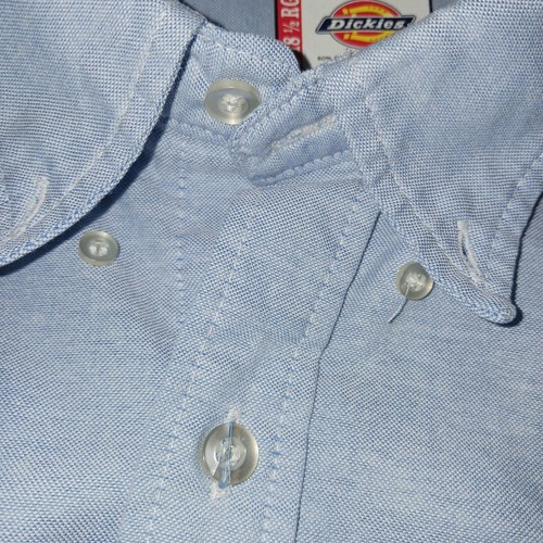 Dickies Mens Size 18/18 1/2 Button Up Light Blue Shirt Fits Like 2X - Picture 6 of 6