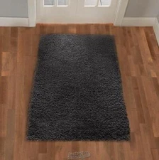 Geneva Shag Rug 36"x60" Soot Dark Grey 3x5