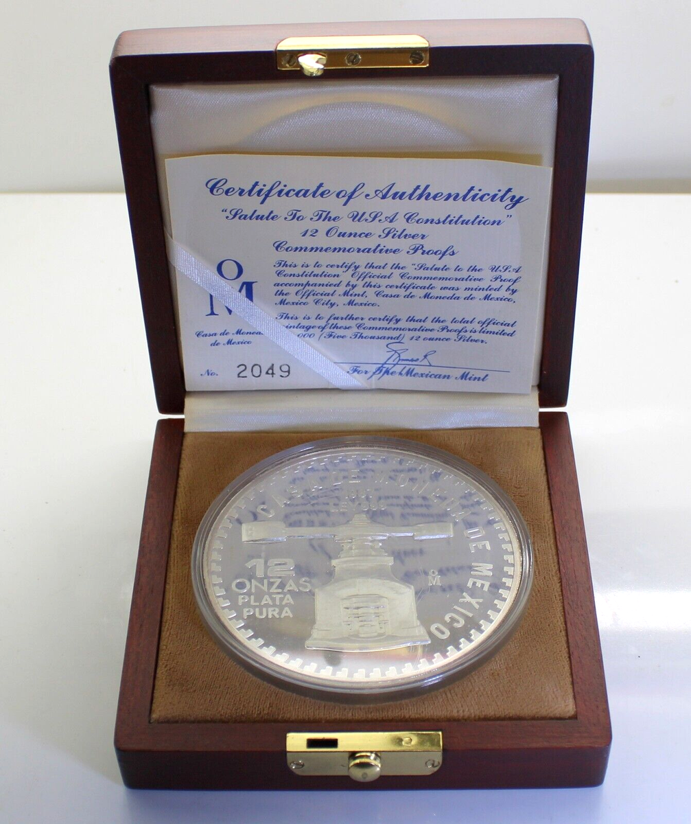 タイ 200バーツ銀貨 WWF25周年 1987 プルーフ Rare 1987 MEXICO 12 Oz .999 Fine Silver 200TH ANNIVERSARY US