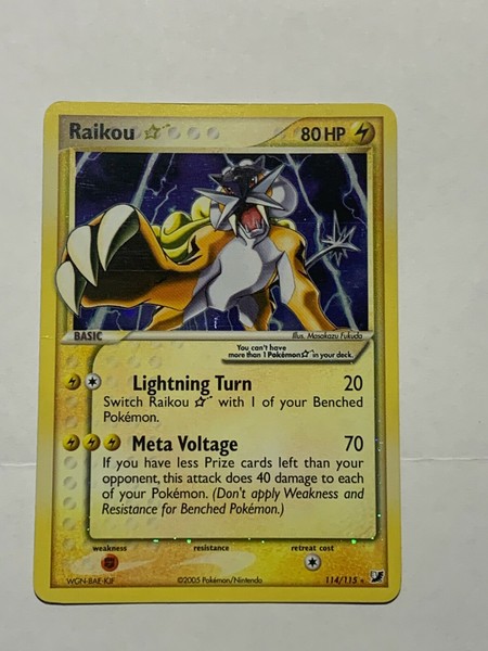 Pokemon Tcg Raikou Gold Star Rare Holo 114 115 Nm Jaroscr Com
