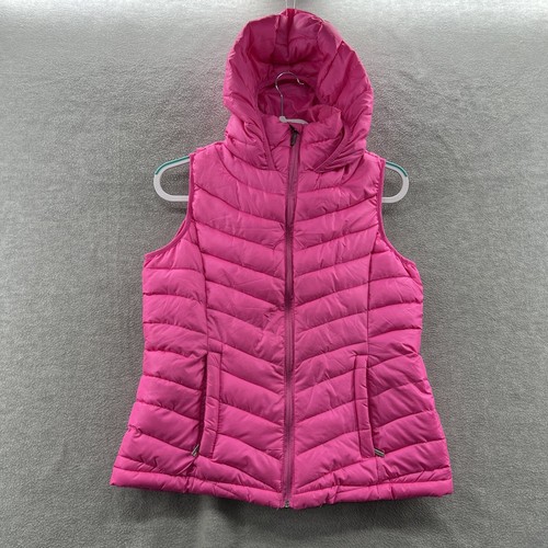 ymi Pink Puffer vest size L womens pink Hoodie | eBay