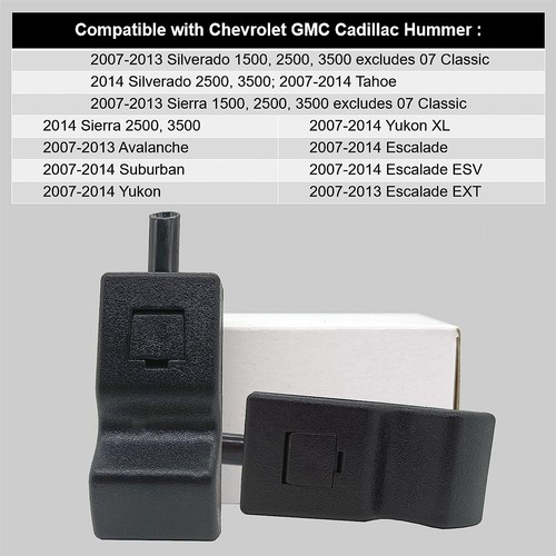 4PCS Door Lock Knobs For Chevy/GMC Silverado/Sierra 2007-2013 Front/Rear Ebony - Picture 7 of 13