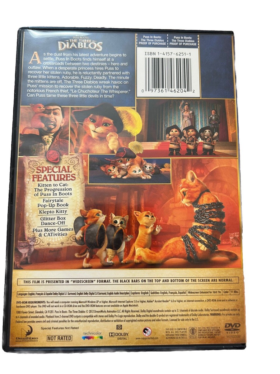 Puss In Boots: The Three Diablos , Pre-Owned DVD | eBay