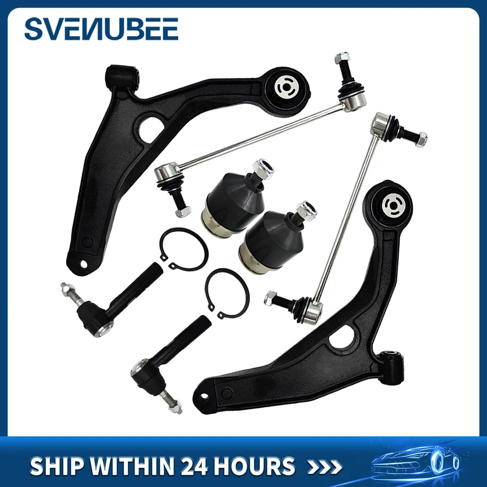 8Pcs Front Control Arm Ball Joint Sway Bar Tie Rod for 2009-2020 Dodge Journey - Image 2 of 4