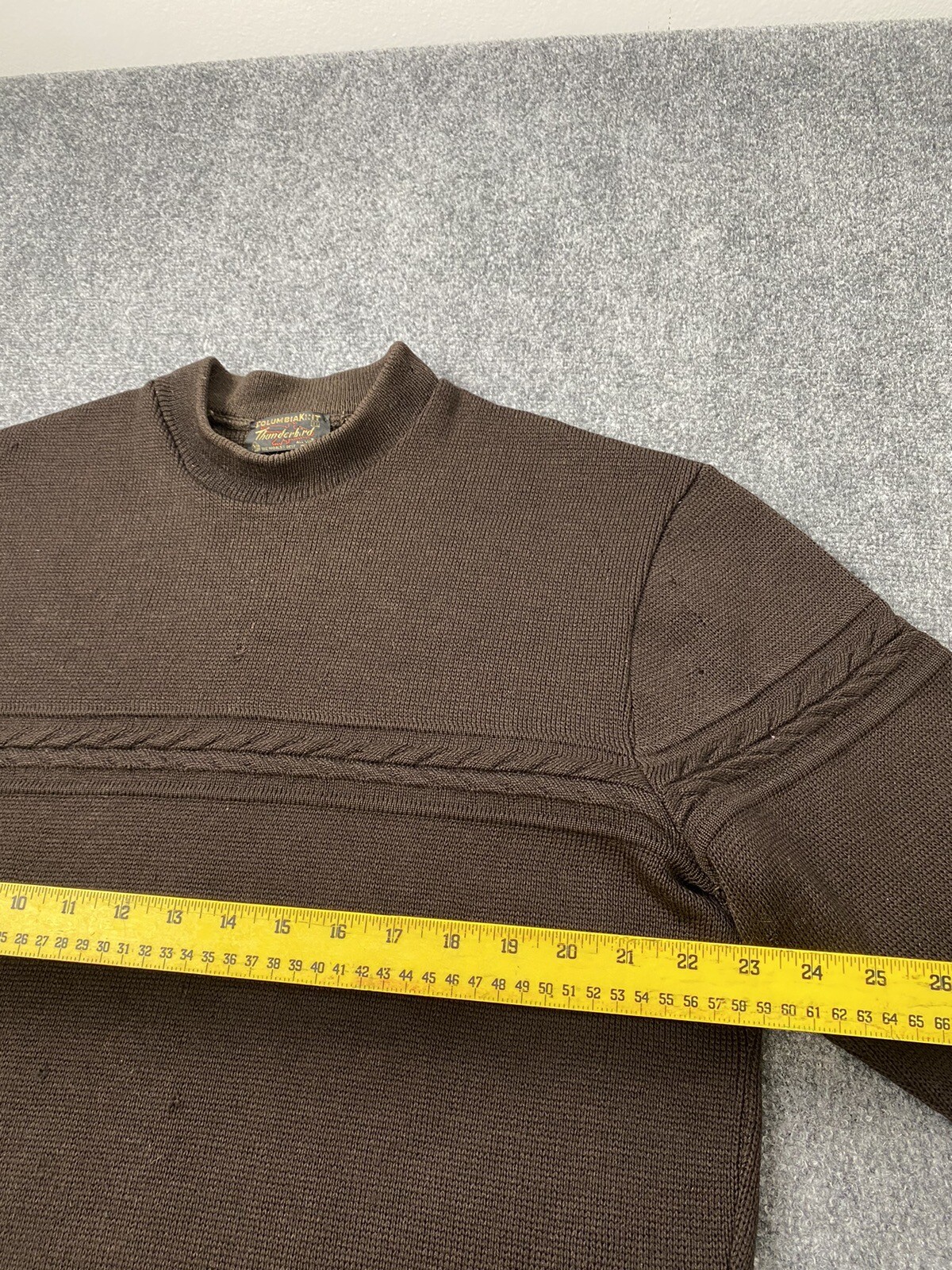 Thunderbird Columbia Knit Wool Sweater Mens XL Vintag… Gem