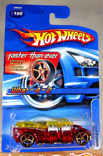 2005 Hot Wheels Faster Than Ever - Mainline #150 WHAT-4-2 Transparent Red wFTESp