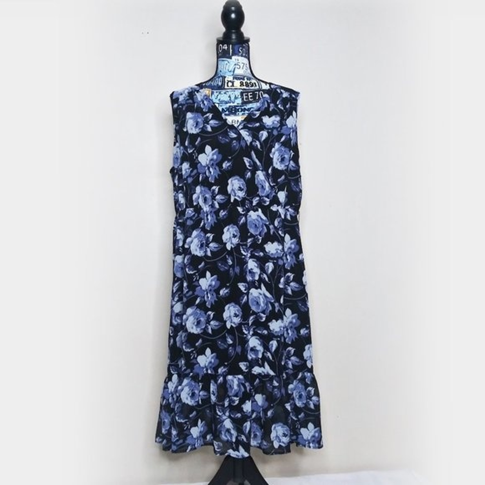 A NEW DAY Floral Chiffon Ruffle Midi Dress Sz 1X … - image 3