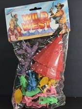 Wild West Cowboy Indians Set Small 2" Plastic Figures NEW Sealed