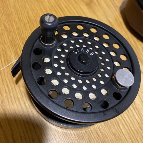 Orvis DXR Tarpon Fly Fishing Reel With Backing Line Black Poor Condition - Picture 3 of 11