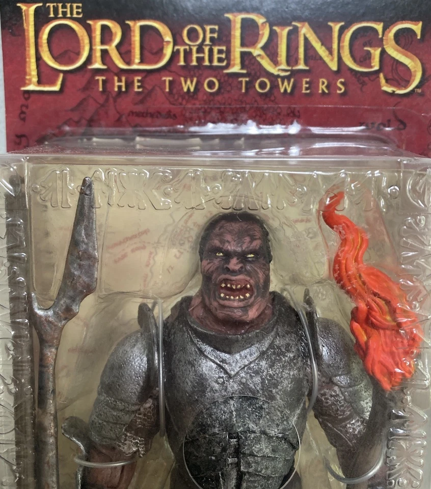 NUEVO Señor de los Anillos LOTR Battle Cry Uruk-Hai Warrior figura Toybiz RARO Foto 4 de 4