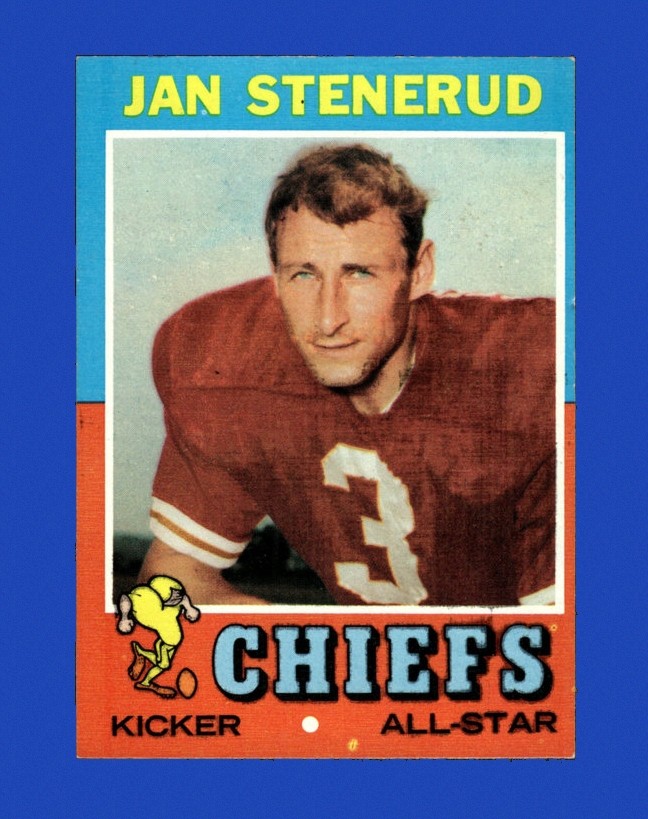 1971 Topps Set-Break # 61 Jan Stenerud EX-EXMINT *GMCARDS*