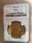 1904 $20 Gold Liberty Head Double Eagle PCGS MS62