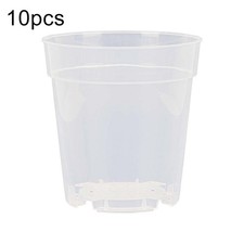 Transparent Flower Pot Variety Pack of 10 with Efficient Drainage System