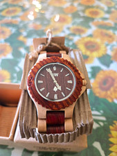 New WeWOOD Beige/Brown Wood Bracelet Watch Brown Dial