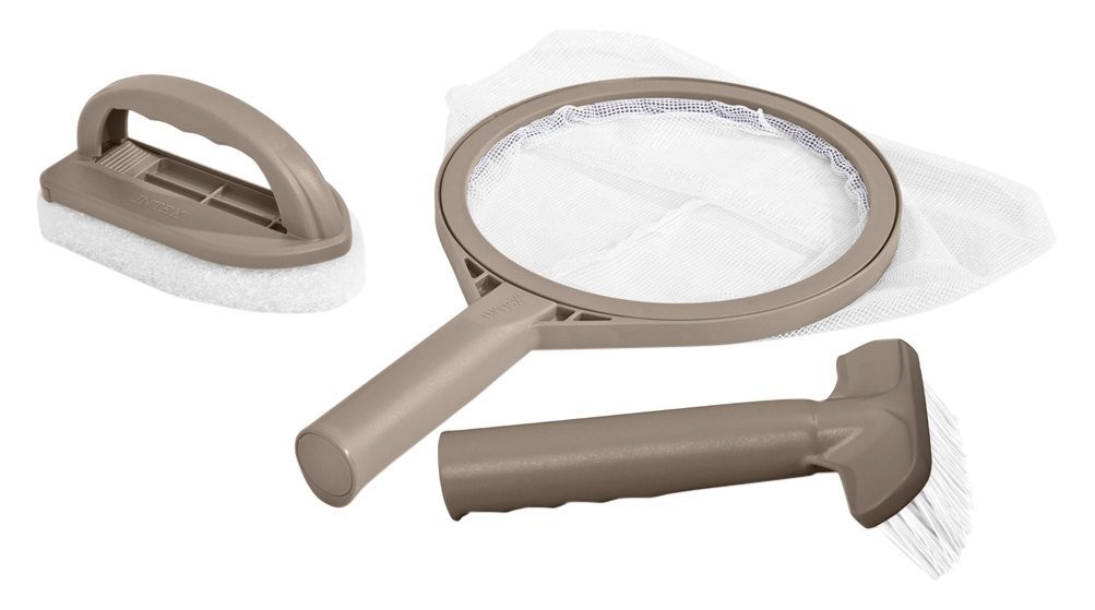 Intex Kit Limpieza Piscina Spa Hidromasaje 2 Escobillas + Pantalla Accesorios