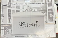 Better Kitchen Products, Large Farmhouse Style Bread Box, Storage Bin