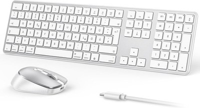 Kabelloses Tastatur-Maus-Set Bluetooth Ergonomisch für MacBook iMac