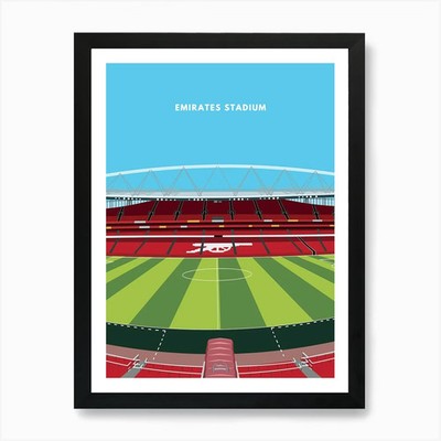 Emirates Stadium Arsenal Druck Kunst gerahmt Wandbild Poster Leinwanddruck Bild