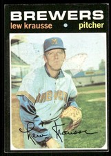 1971 Topps Lew Krausse #372 Milwaukee Brewers