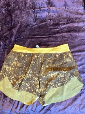Lululemon Find Your Pace hoch geschnittene Shorts Gr. 10 UK 14 Sparkle Splash