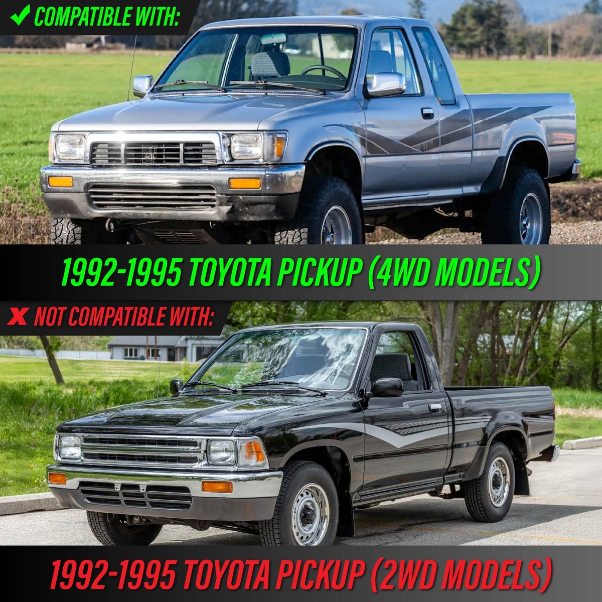 1992-1995 Toyota Pickup Truck 4WD DEPO Clear Corner Lights +