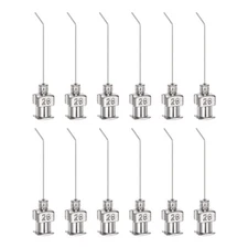 12pcs Dispensing Needles 26G 1" SUS304 Blunt Tip Bent Needles with Luer Lock