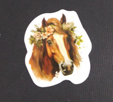 Beautiful Wild Stallion Horses Sticker 1.5" x 1.38" AQ 