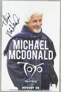 Michael McDonald autographed concert poster