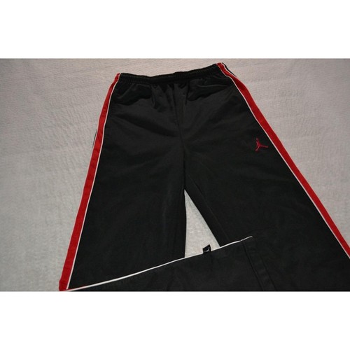 46623-a Nike Air Jordan Basketball Pants Black Red Size Large 12-13 Yrs Boys - Picture 3 of 7