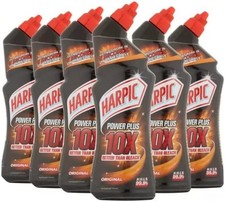 6 x Harpic Power Plus Toilet Cleaner Citrus Fresh 750ml Kills 99.9% of Bacteria 3.21 per litre